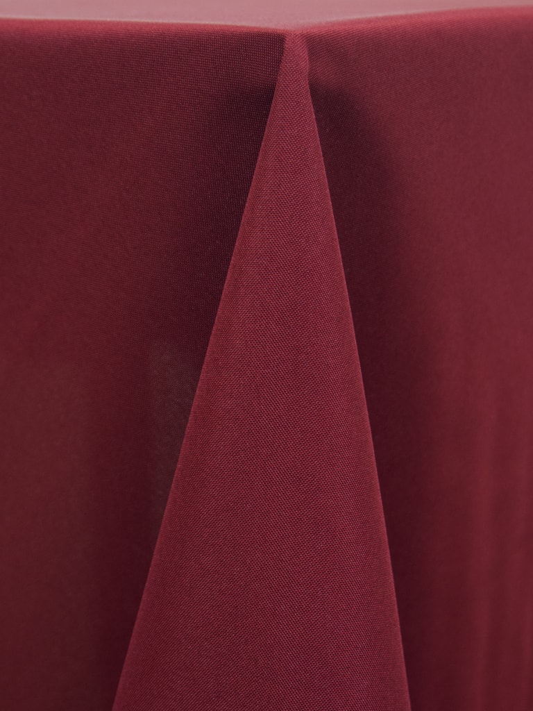 Burgundy Polyester Solid Linens