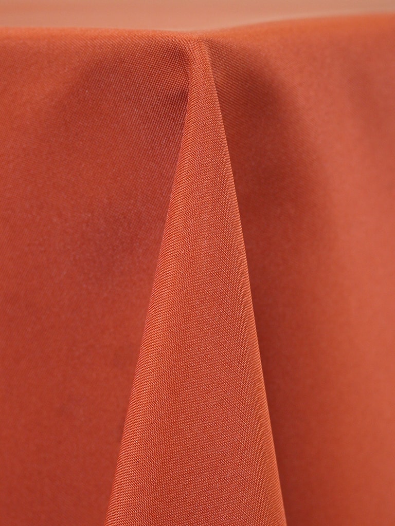 Terracotta Polyester Solid Linens