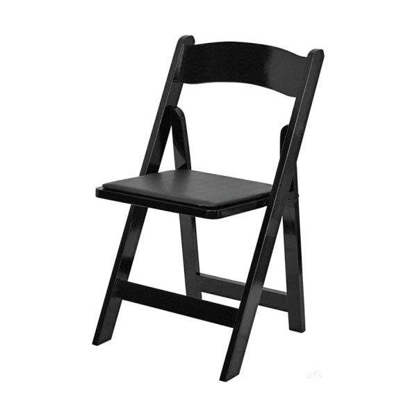 Black Resin Padded Chair