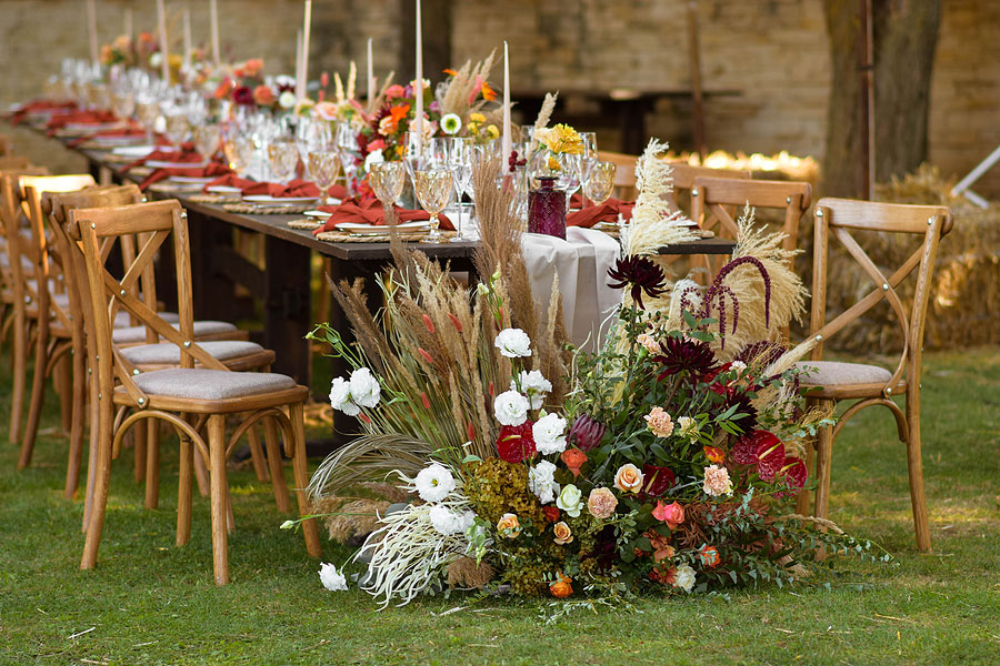 Rental Chairs around Decorated Table